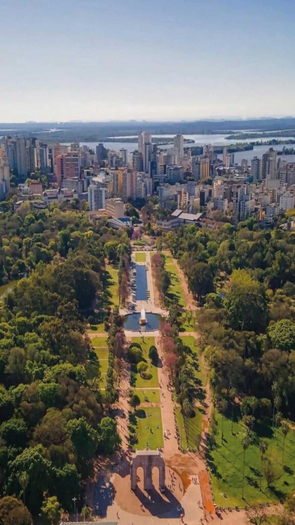 Imagem aéra do Parque da Redenção Porto Alegre-RS